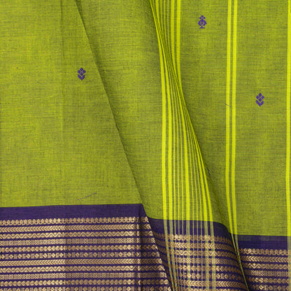 Green And Purple Kanchi Cotton Saree For Festive Wear PV MM KC 472