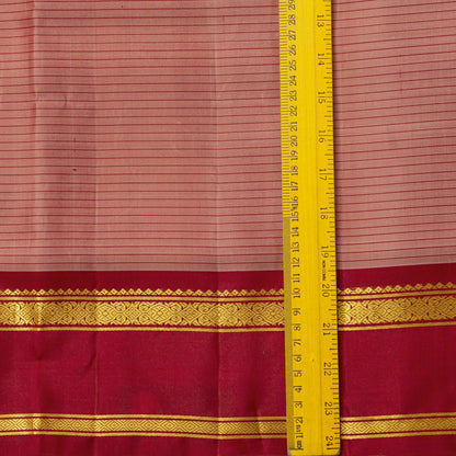 Gheva And Red Kanchipuram Silk Saree For Festive Wear PV KNN 326