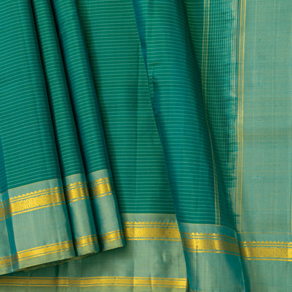 Green  Kanchipuram Silk Saree For Festive Wear PV KNN 328