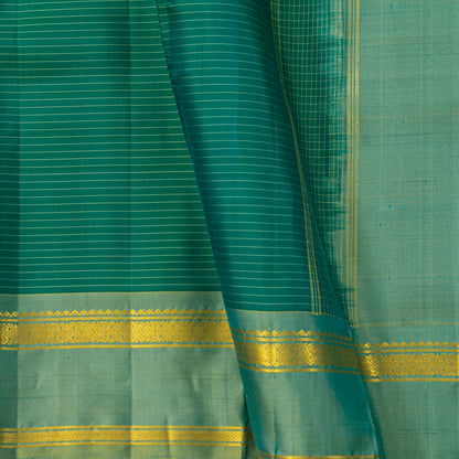 Green  Kanchipuram Silk Saree For Festive Wear PV KNN 328