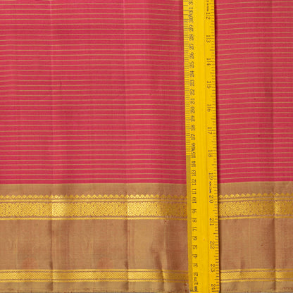 Pink And Beige Kanchipuram Silk Saree For Festive Wear PV KNN 325