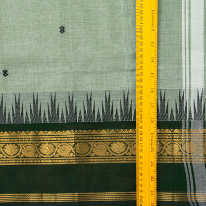 Green Kanchi Cotton Saree For Festive Wear PV MM KC 512