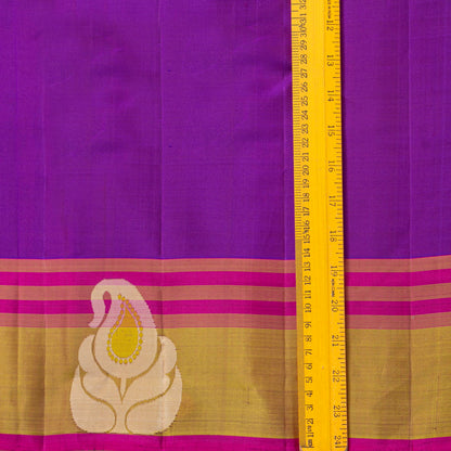 Magenta And Beige Kanchipuram Silk Saree For Festive Wear PV KNN 334