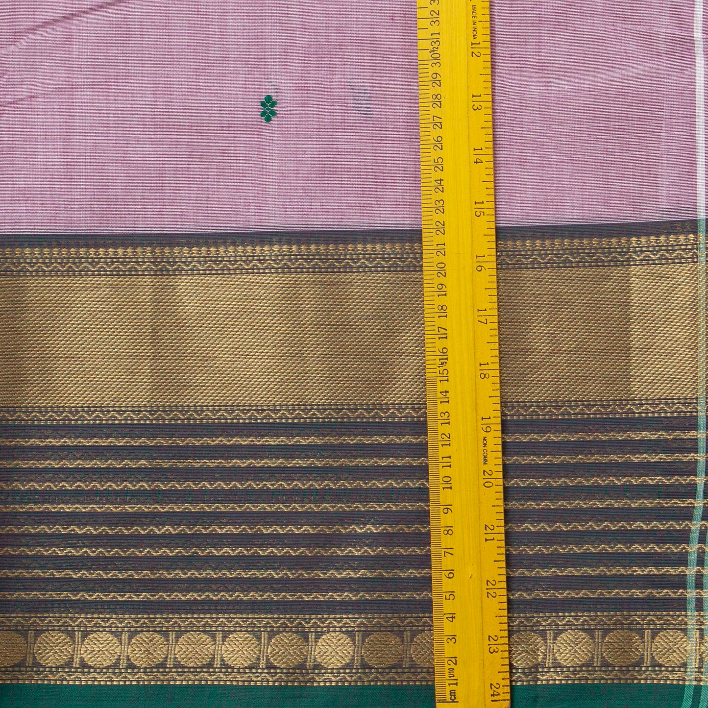 Lilac And Teal  Kanchi Cotton Saree For Festive Wear PV MM KC 554