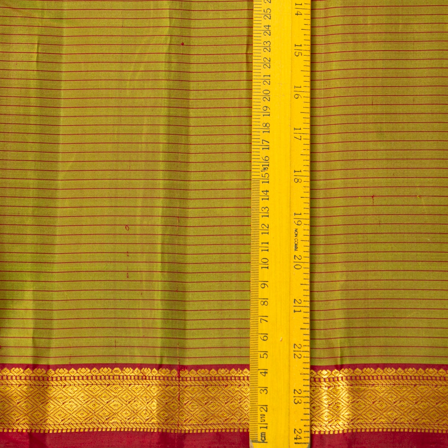 Green And Red Kanchipuram Silk Saree For Festive Wear PV KNN 324