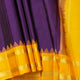 Purple Ganga Jamuna Border Kanchipuram Silk Saree For Festive Wear PV KNN 344