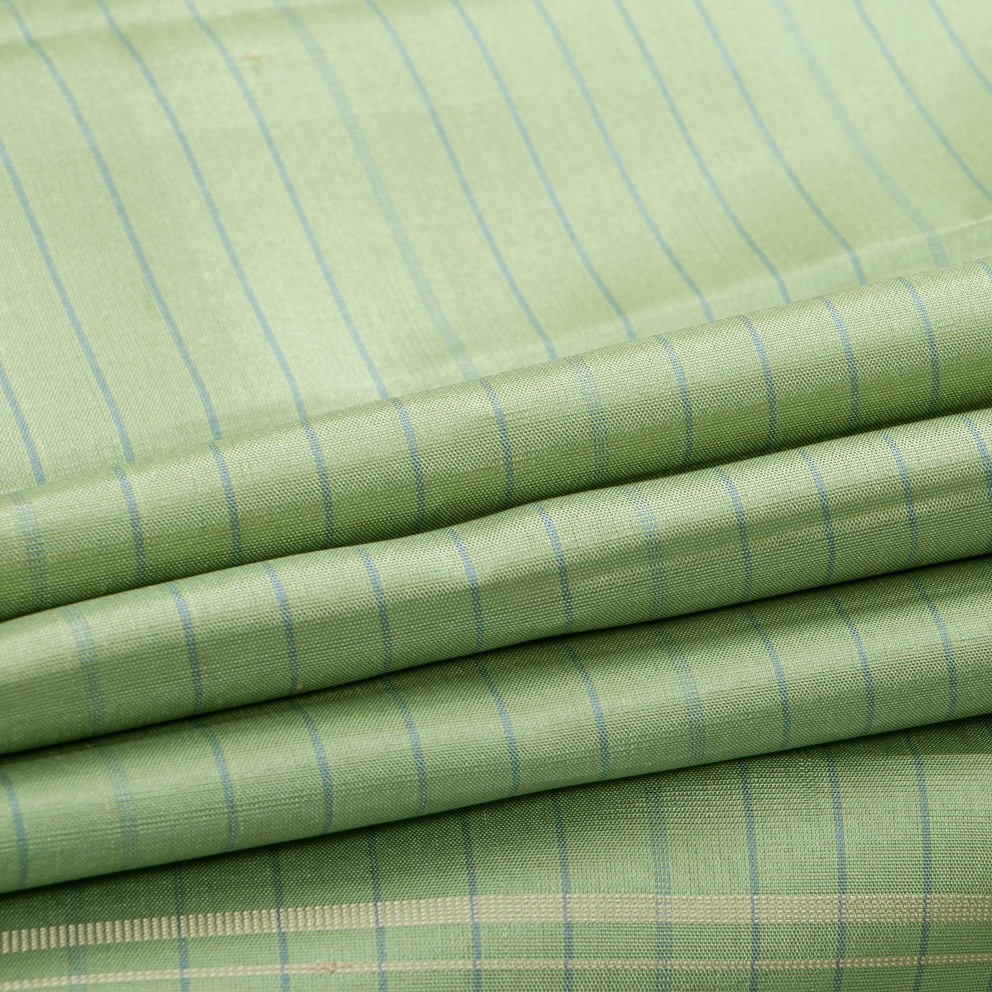 Elachi Green And Blue Kanchipuram Silk Saree For Festive Wear PV KNN 333