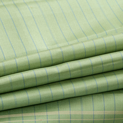 Elachi Green And Blue Kanchipuram Silk Saree For Festive Wear PV KNN 333
