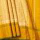 Beige And Yellow Checked Kanchipuram Silk Saree No Zari For Office Wear PV KNN 341