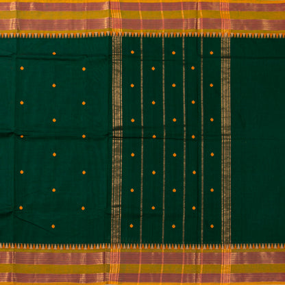 Green And Mustard Kanchi Cotton Saree PV MM KC 208