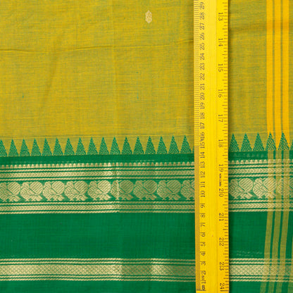Green Kanchi Cotton Saree For Festive Wear PV MM KC 555