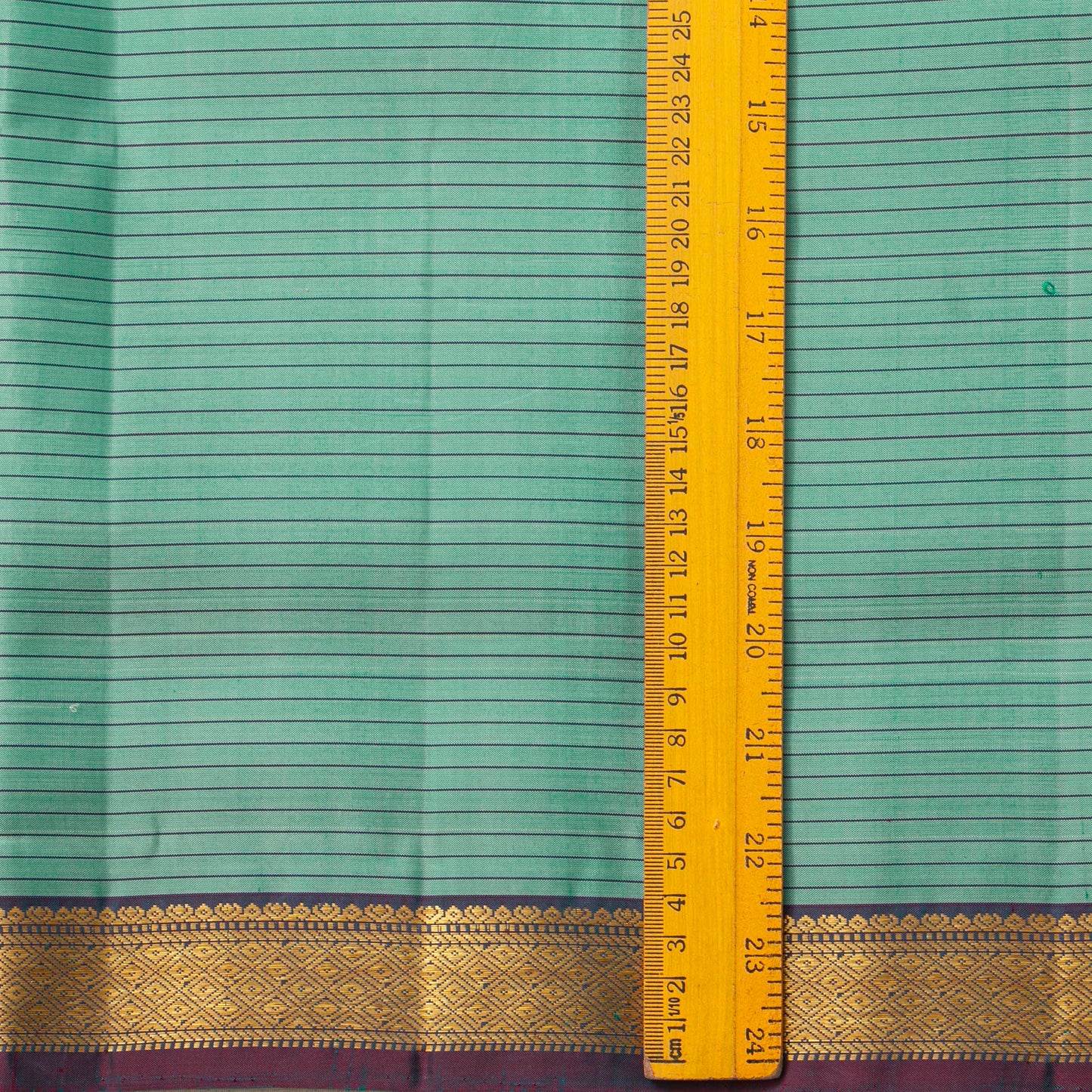 Mint Green And Purple Kanchipuram Silk Saree For Office Wear PV KNN 323