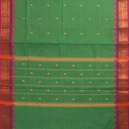 Green And Pink Kanchi Cotton Saree PV MM KC 155