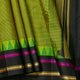 Lime Green And Black Checked Kanchipuram Silk Saree For Office Wear PV KNN 346