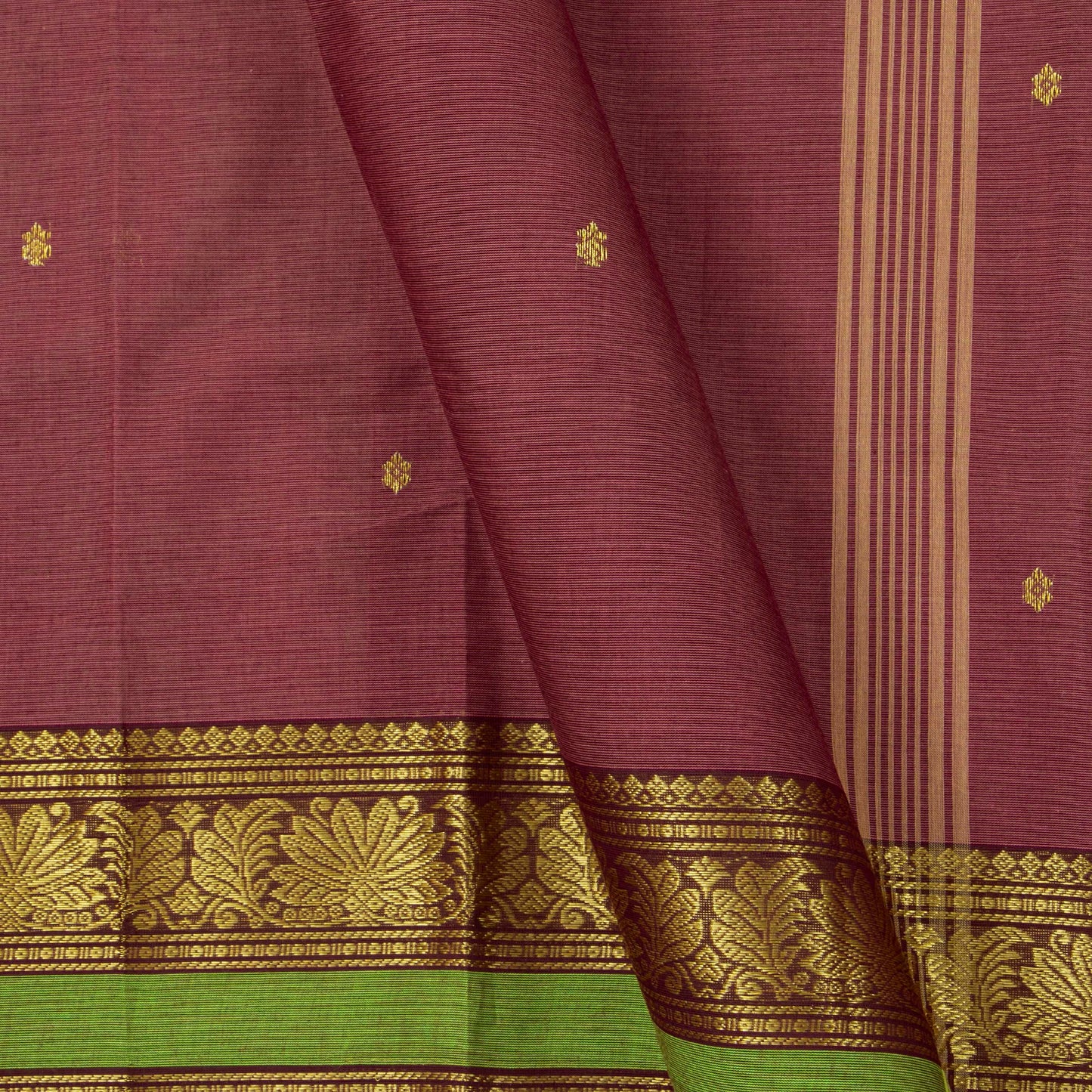 Brown Kanchi Cotton Saree For Festive Wear PV MM KC 596