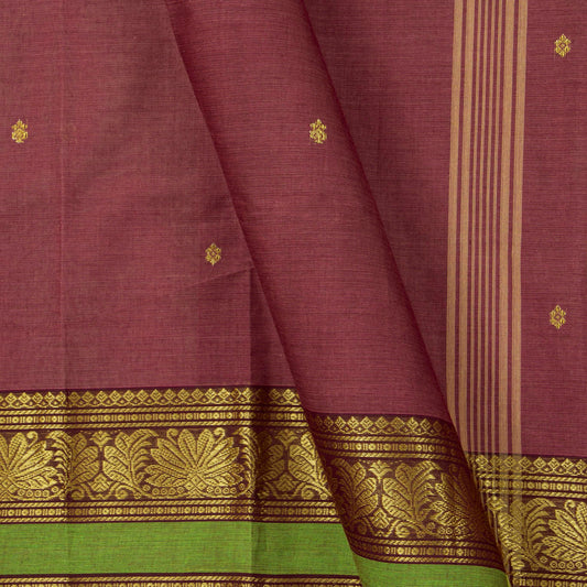 Brown Kanchi Cotton Saree For Festive Wear PV MM KC 596