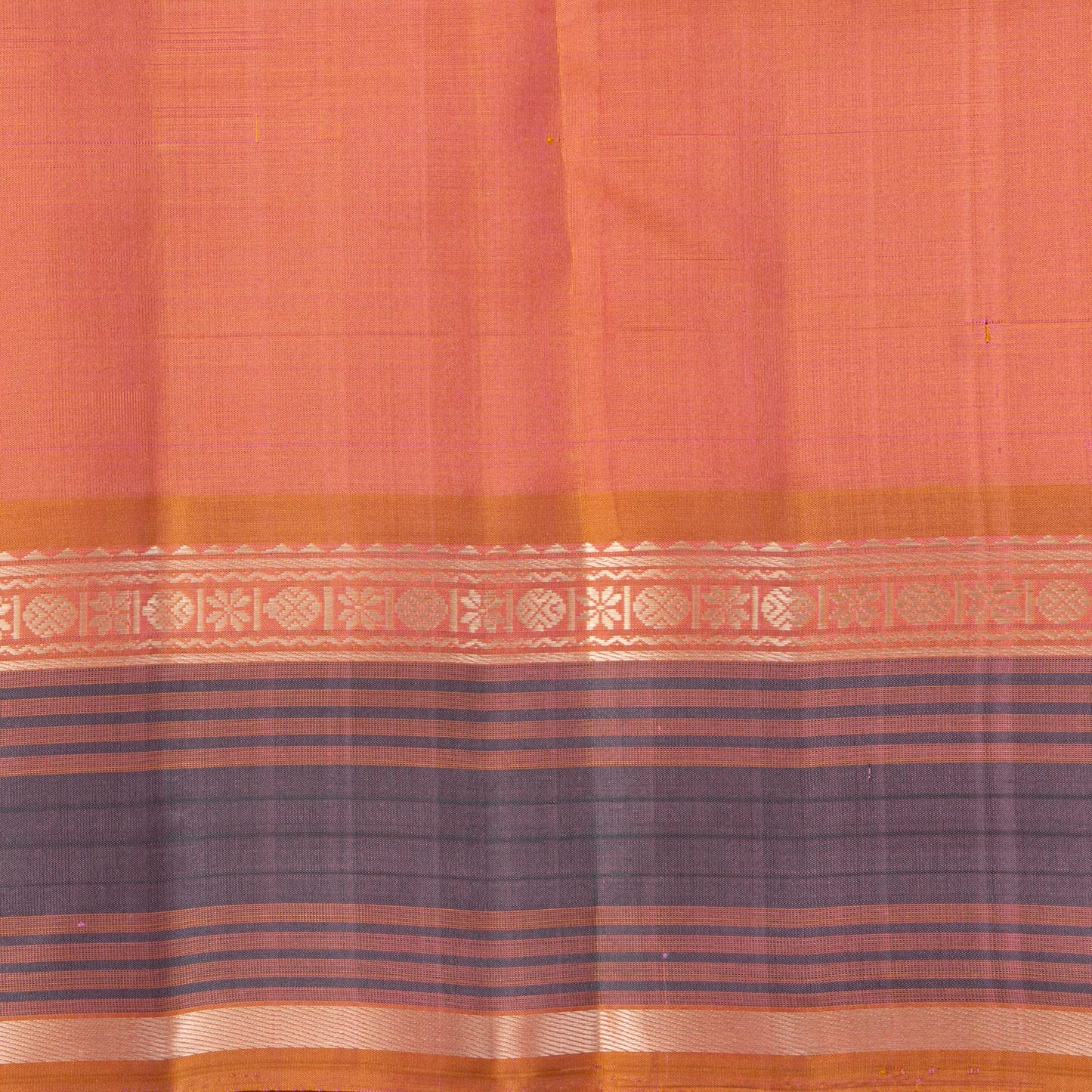 Pink And Grey Kanchipuram Silk Saree For Office Wear PV KNN 332
