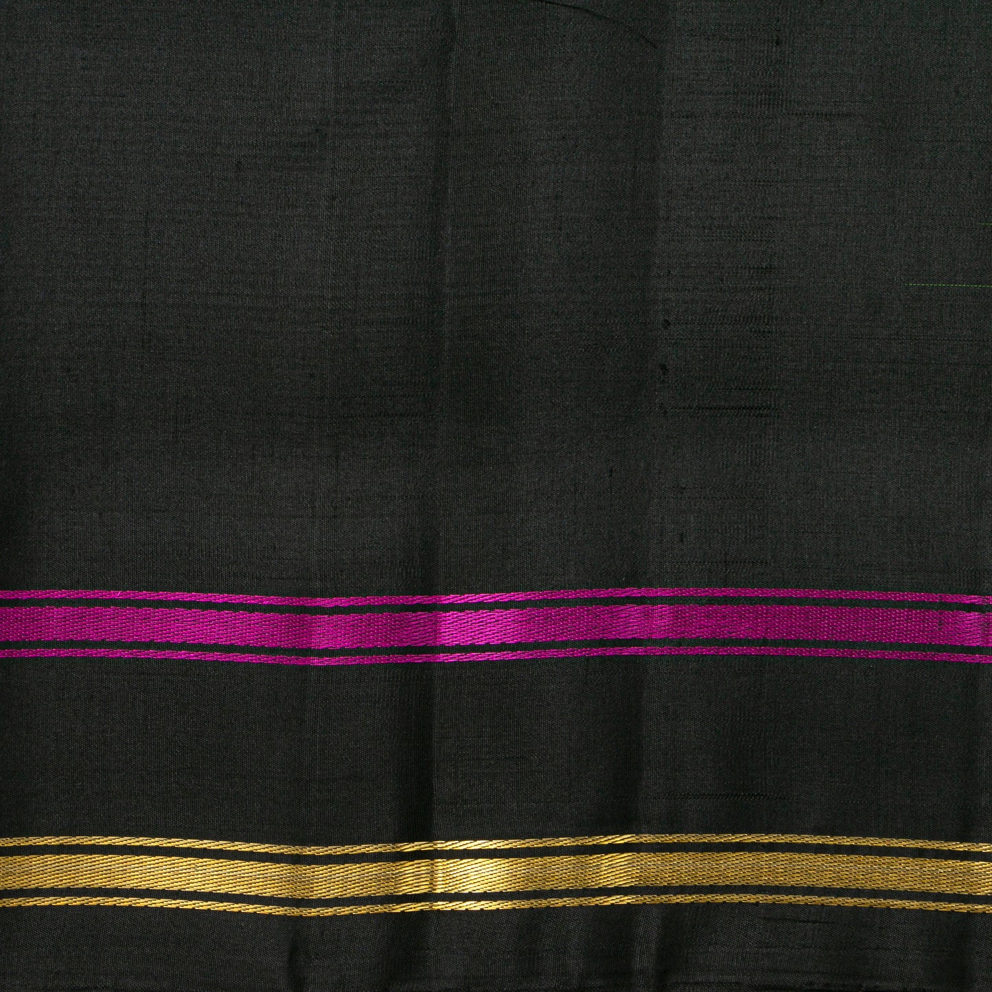 Lime Green And Black Checked Kanchipuram Silk Saree For Office Wear PV KNN 346