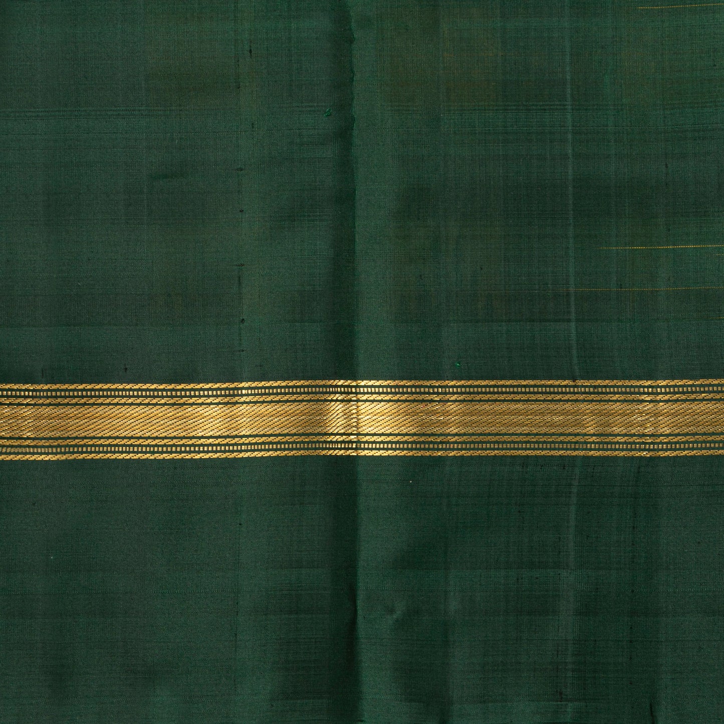 Yellow And Green Kanchipuram Silk Saree With Temple Korvai Border For Festive Wear PV KNN 348