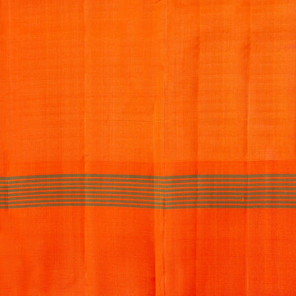 Purple And Orange Kanchipuram Silk Saree Without Zari For Office Wear PV KNN 340