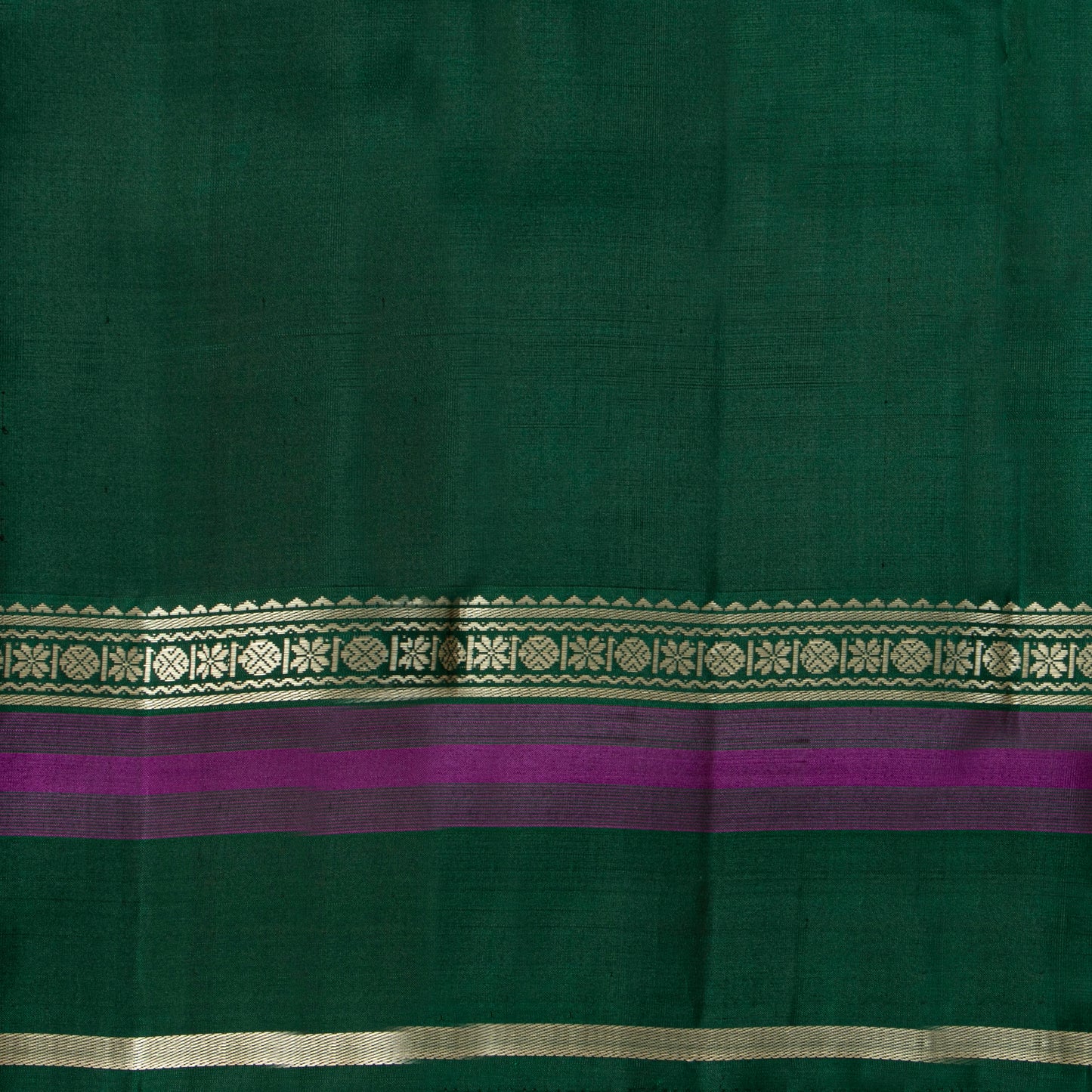 Beige And Green Kanchipuram Silk Saree For Office Wear PV KNN 329