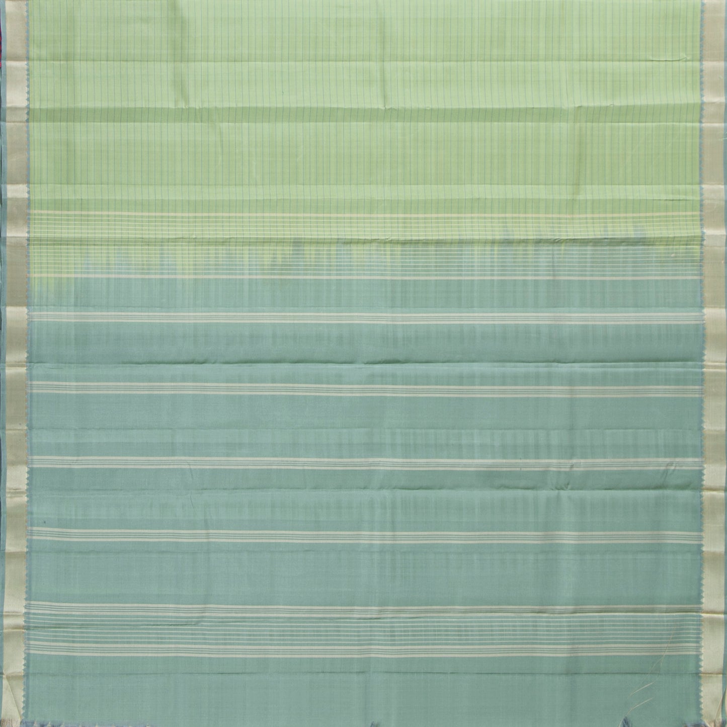 Elachi Green And Blue Kanchipuram Silk Saree For Festive Wear PV KNN 333