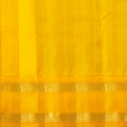 Purple Ganga Jamuna Border Kanchipuram Silk Saree For Festive Wear PV KNN 344