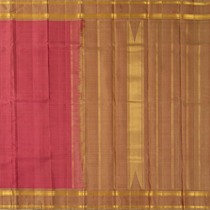 Pink And Beige Kanchipuram Silk Saree For Festive Wear PV KNN 325
