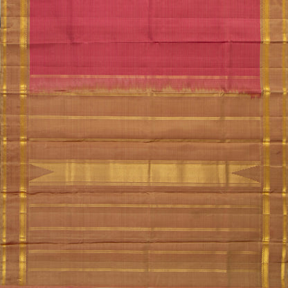 Pink And Beige Kanchipuram Silk Saree For Festive Wear PV KNN 325