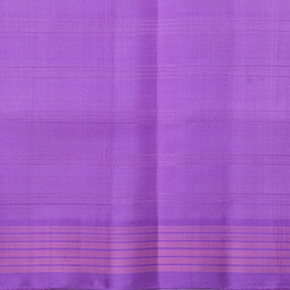 Off White And Lavender Kanchipuram Silk Saree No Zari For Festive Wear PV KNN 327