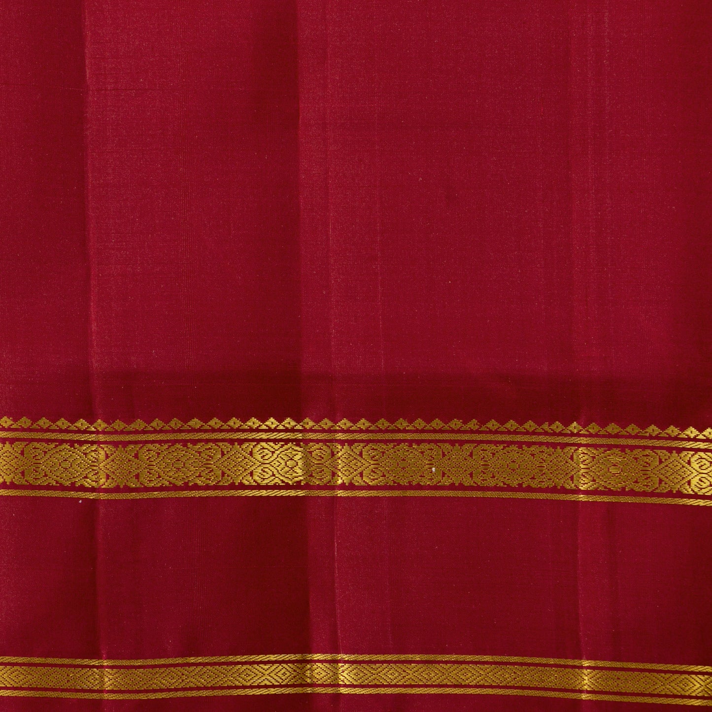 Gheva And Red Kanchipuram Silk Saree For Festive Wear PV KNN 326