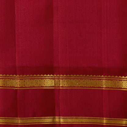 Gheva And Red Kanchipuram Silk Saree For Festive Wear PV KNN 326