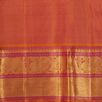 Dark Teal Green And Purple Kanchipuram Silk Saree For Wedding Wear PV J 1018