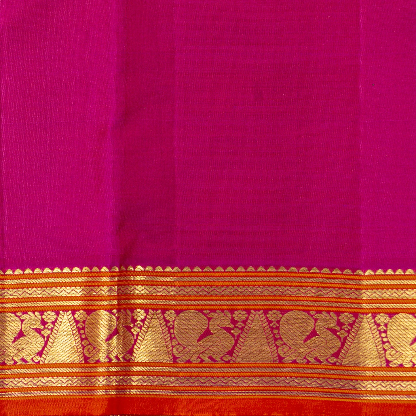 Maroon And Pink Kanchipuram Silk Saree For Festive Wear PV J 2048