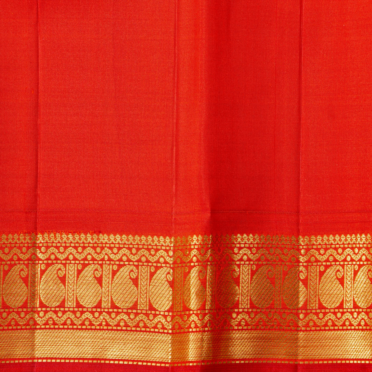 Pista Green And Red Kanchipuram Silk Saree For Festive Wear PV J 2042