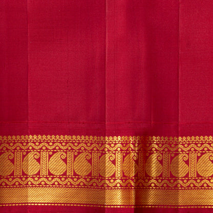 Pastel Blue And red Kanchipuram Silk Saree For Festive Wear PV J 1725