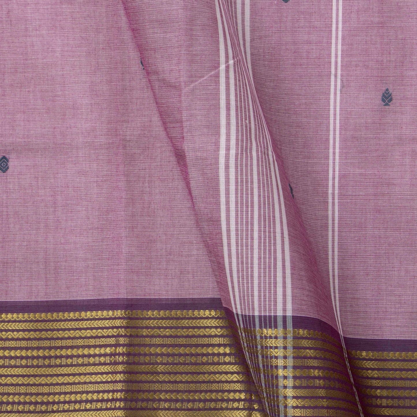 Lilac Kanchi Cotton Saree For Festive Wear PV MM KC 400