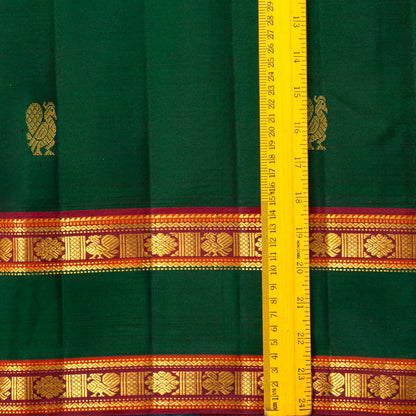Green And Maroon Kanchipuram Silk Saree For Wedding Wear PV VIS 123