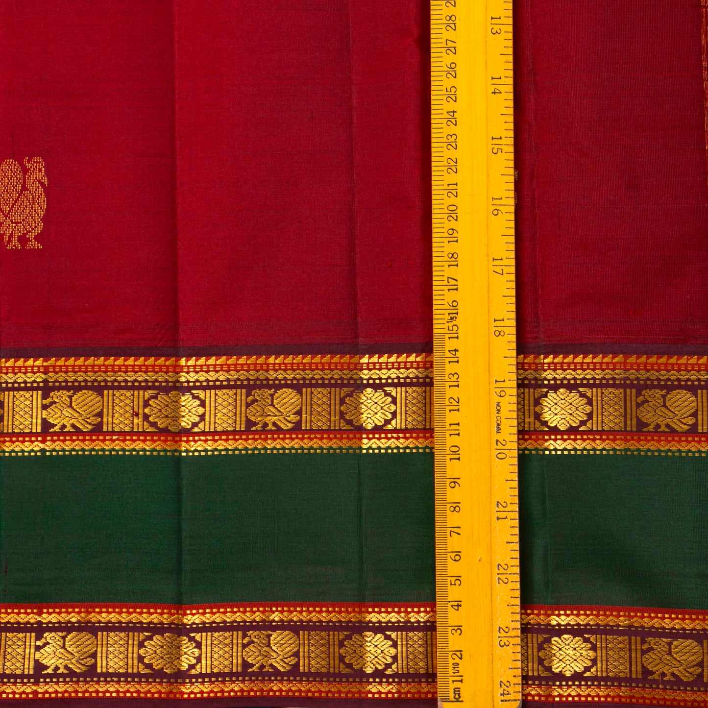 Red And Maroon Kanchipuram Silk Saree For Festive Wear PV VIS 126