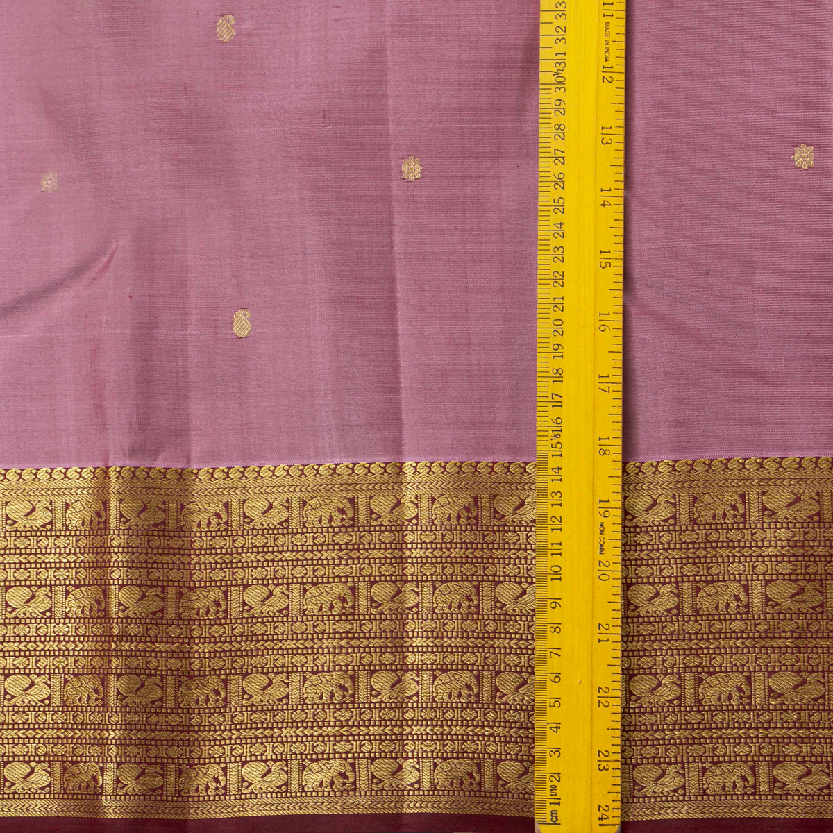 Lavender And Maroon Dual Shade Kanchipuram Silk Saree For Festive Wear PV VIS 105
