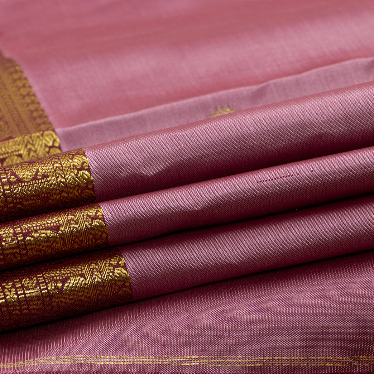 Lavender And Maroon Dual Shade Kanchipuram Silk Saree For Festive Wear PV VIS 105