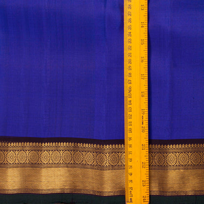 Blue And Brown Kanchipuram Silk Saree For Festive Wear PV VIS 121
