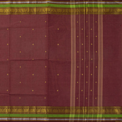 Brown Kanchi Cotton Saree For Festive Wear PV MM KC 596