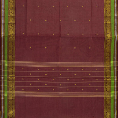 Brown Kanchi Cotton Saree For Festive Wear PV MM KC 596