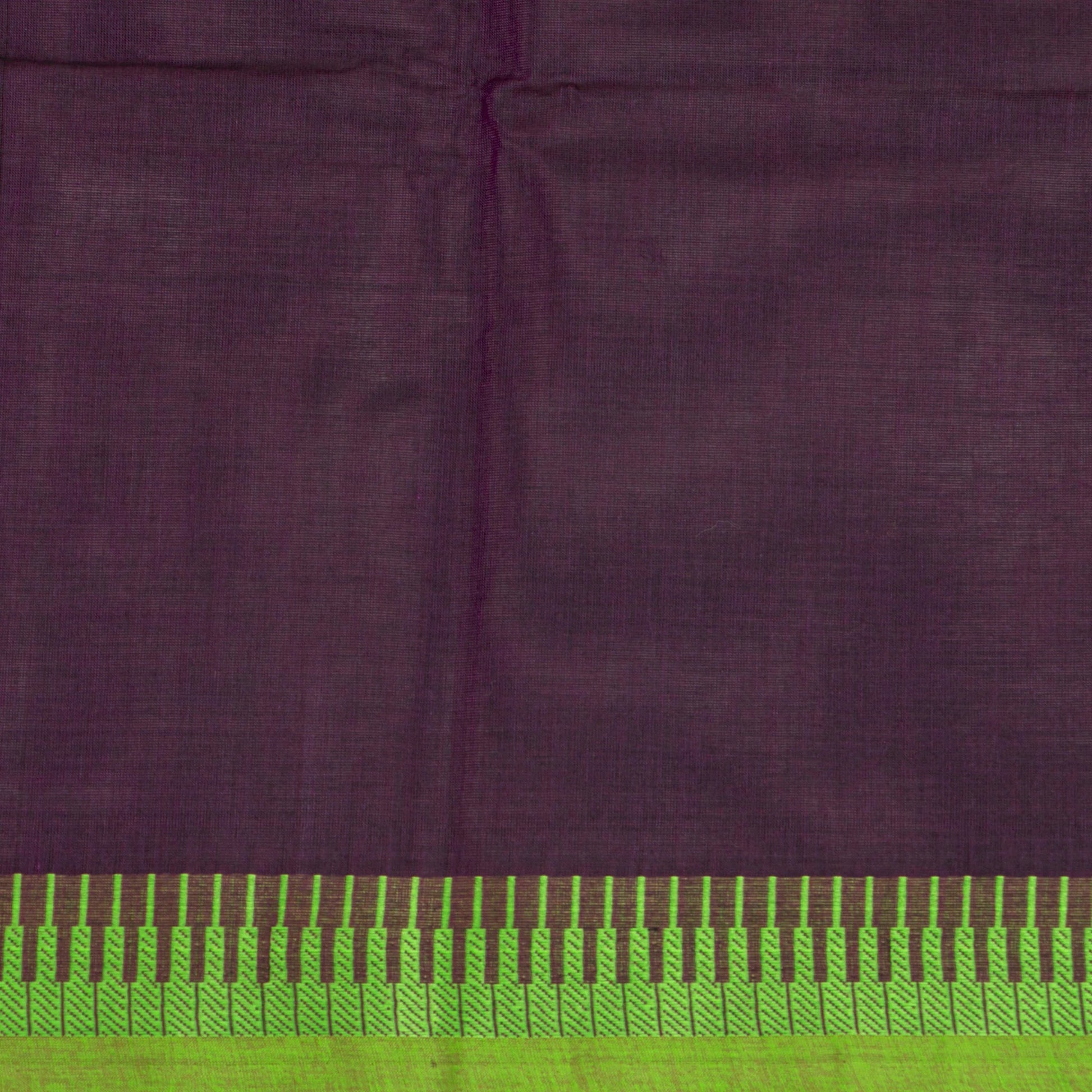 Purple And Green Kanchi Cotton Saree For Festive Wear PV MM KC 517 - Cotton Saree - Panjavarnam PV MM KC 517