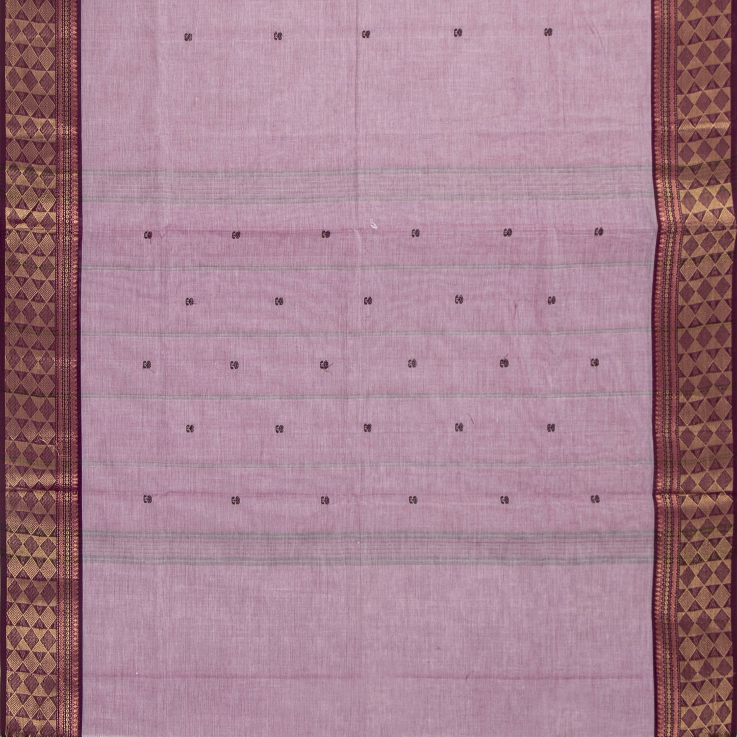 Lilac And Purple Kanchi Cotton Saree For Festive Wear PV MM KC 485