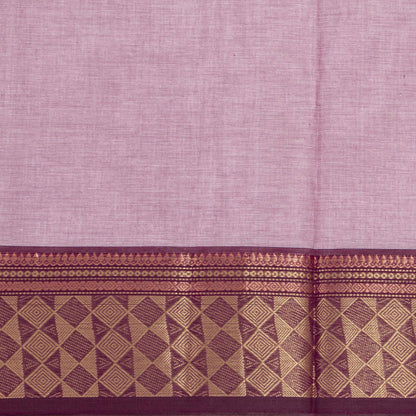 Lilac And Purple Kanchi Cotton Saree For Festive Wear PV MM KC 485