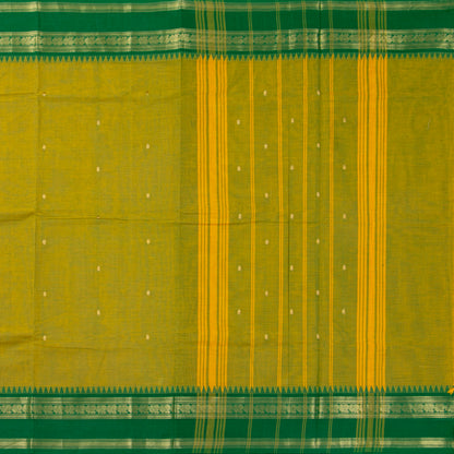 Green Kanchi Cotton Saree For Festive Wear PV MM KC 555