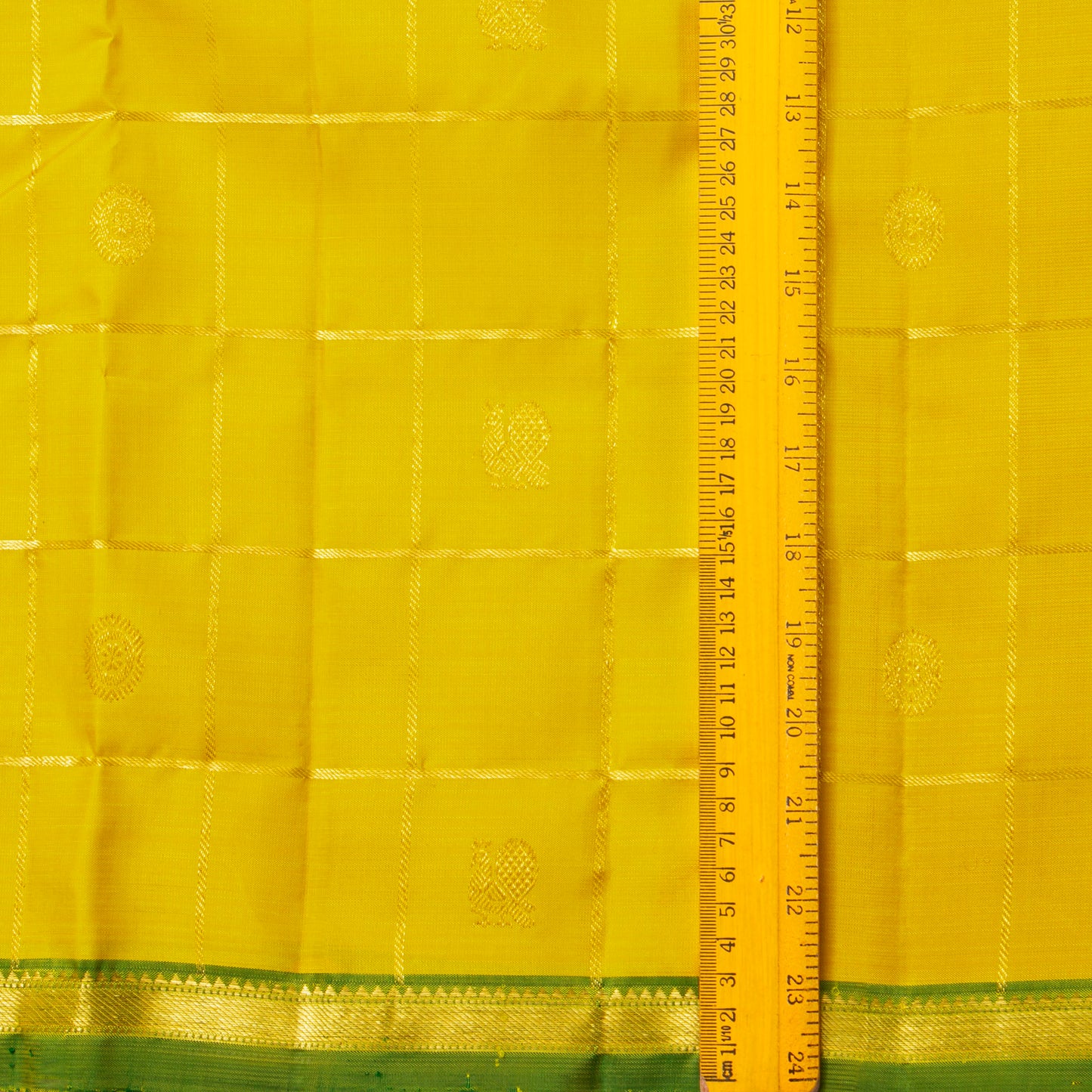 Yellow And Red Kanchipuram Silk Saree For Festive Wear PV VG 104
