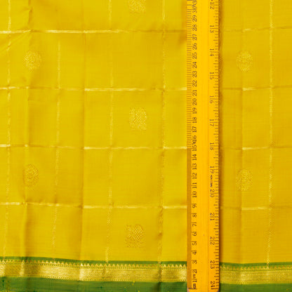 Yellow And Red Kanchipuram Silk Saree For Festive Wear PV VG 104